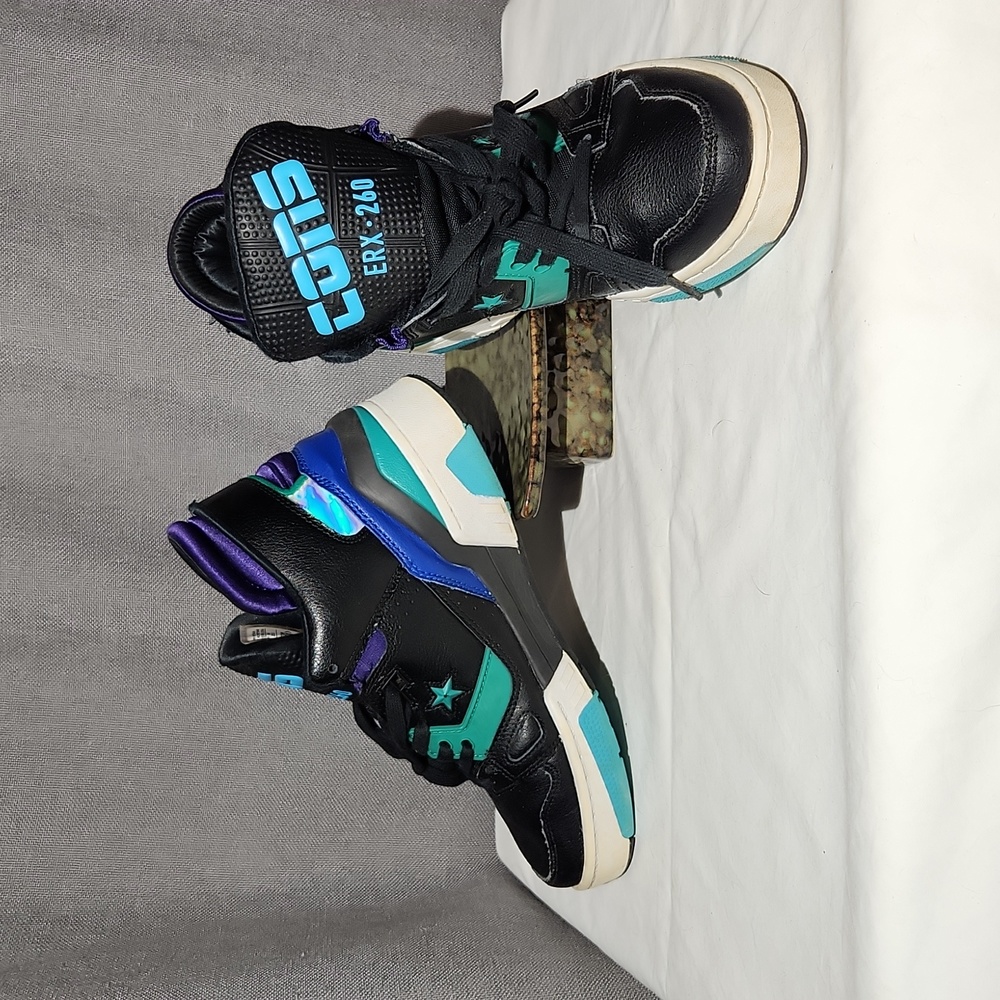 Converse ERX 260 mid sneakers K black blue 264388C size 5.5 kids